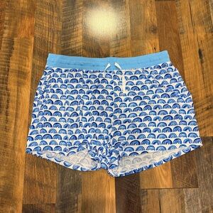 Little Sleepies Blue Rainbows Blue and White Pajama Shorts